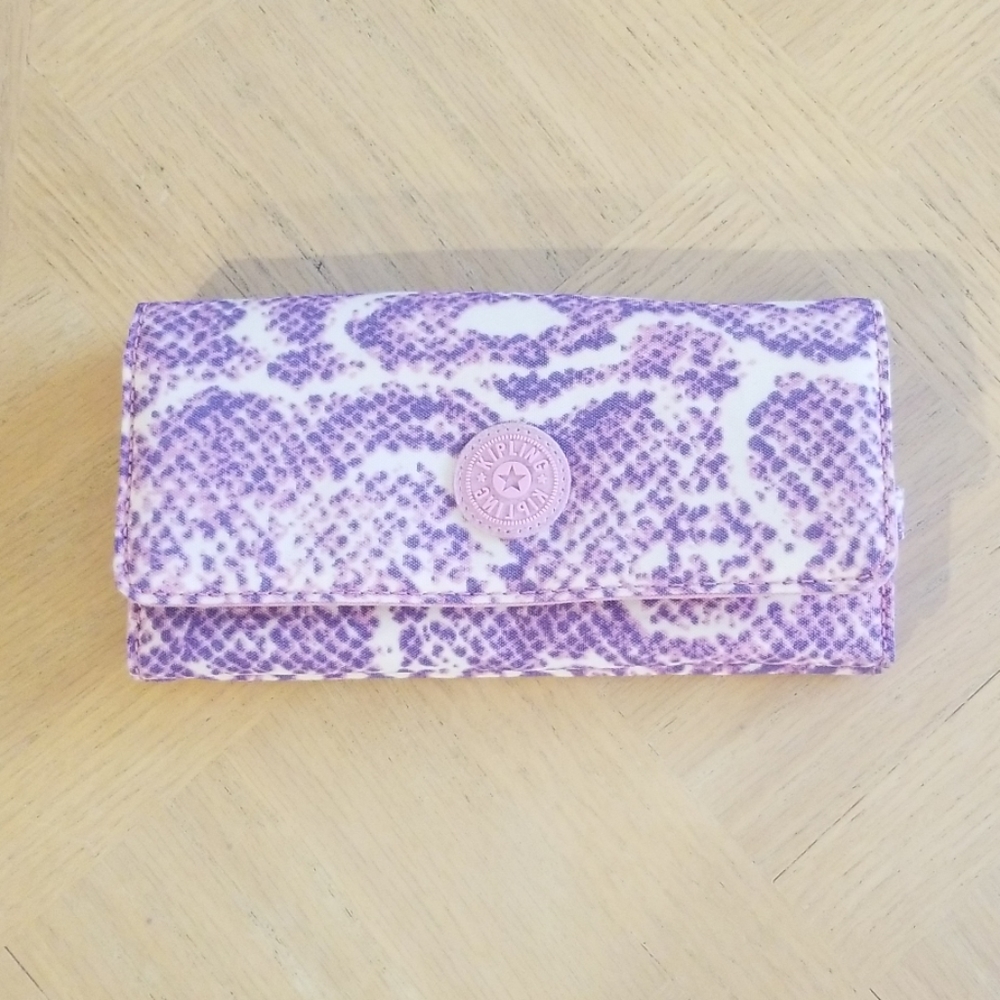 Women's Kipling Snake Print Nylon Wallet Clutch